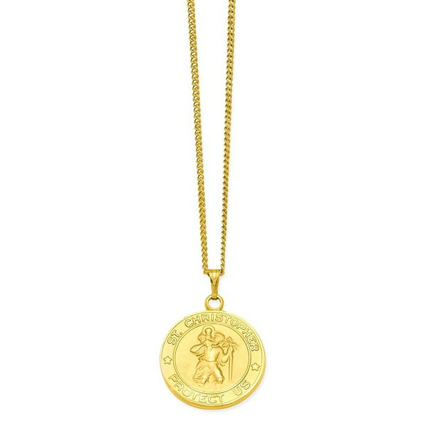 Gold Plated St St Christopher Pendant Including 24 Inch Necklace Christopher Pendants 